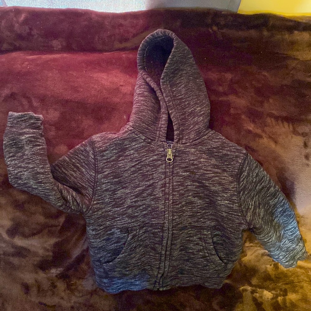 Toddler Boy Marled Zip Up Hoodie and Sweat Set